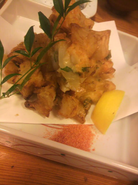 小エビとタマネギのかき揚げ