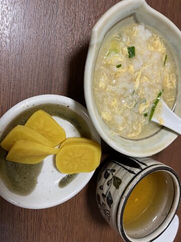 写真20 雑炊、古漬け、ハブ茶