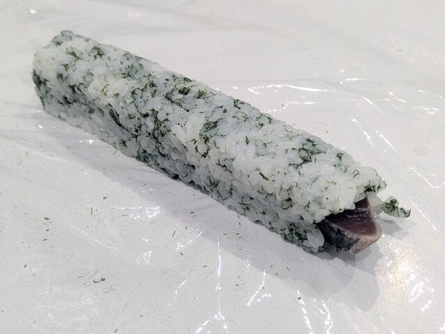 写真3 ノリ粉末を酢飯に