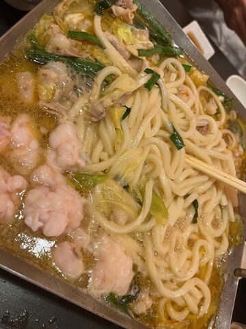 写真10 鉄板煮にうどん