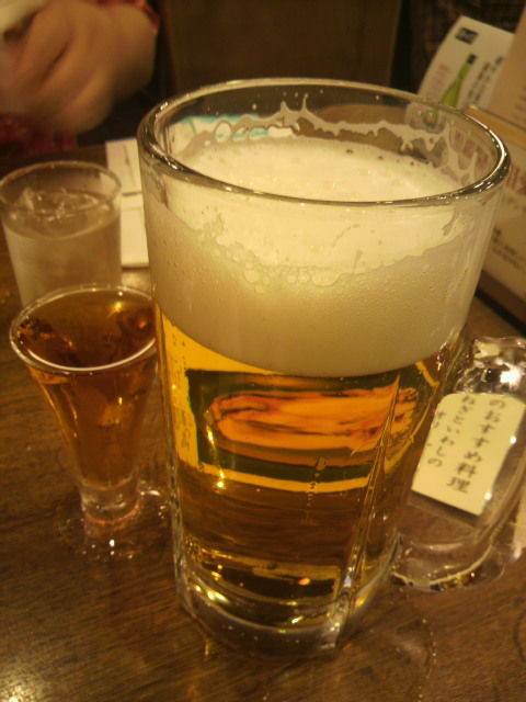 電気ブランと生ビール