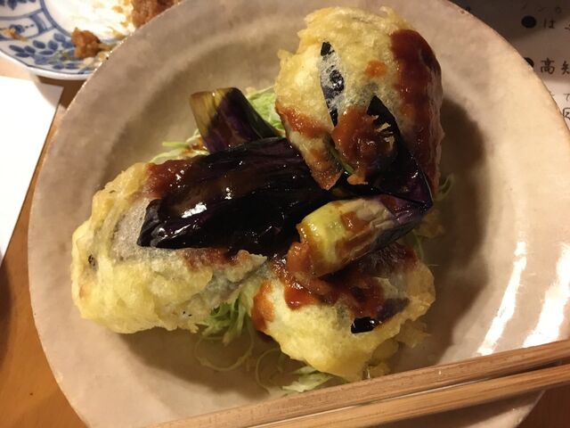 写真7 茄子のはさみ揚げ