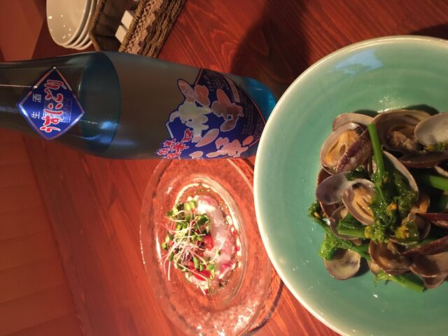 写真6 船中薄にごりと酒蒸しとカルパッチョ