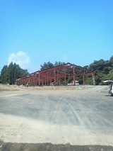 建設中の農産物加工場
