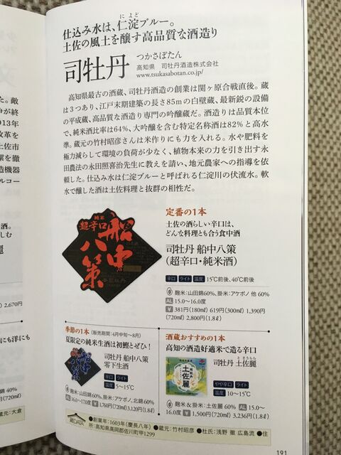 写真4 司牡丹ページ