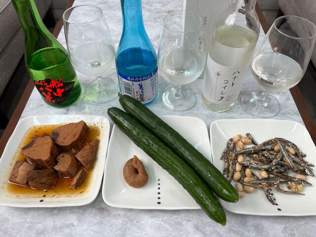 写真7 お酒3品とおつまみ3品
