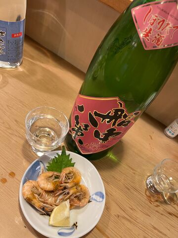 写真7 船中しぼりたてと芝海老唐揚げ