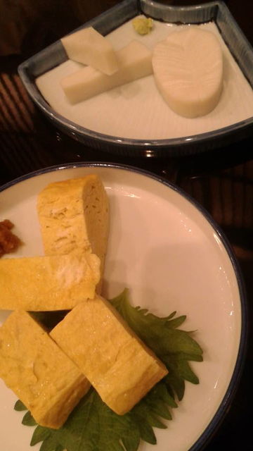 (19)玉子焼き、板わさ