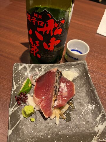 写真13 船中八策と鰹のタタキ