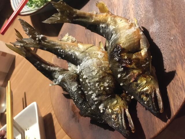 写真28 アユの塩焼き