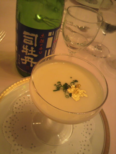 本醸造生酒とヴィシソワーズ