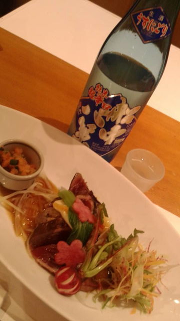 (11)船中薄にごりと鰹のタタキ
