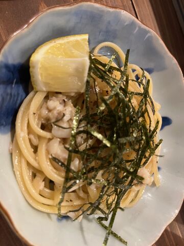 写真10 酒盗のパスタ