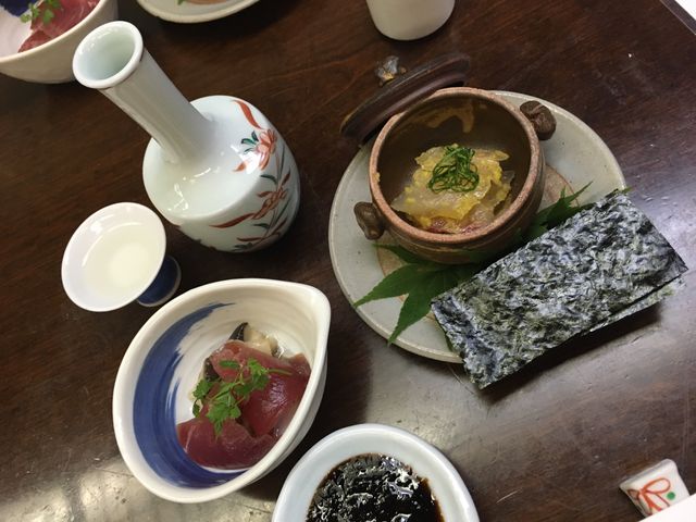 写真6 先付と司牡丹