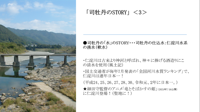 写真5 司牡丹のSTORY 水