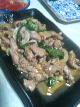 ヤギ肉炒め