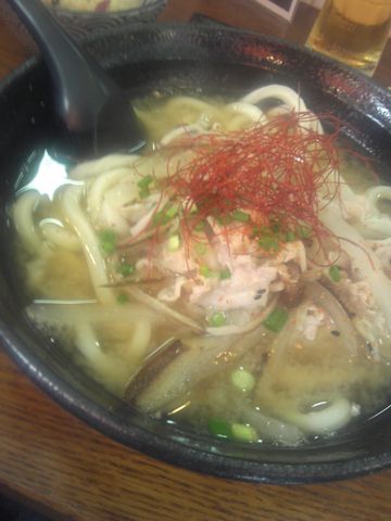 (2)ランチセットの豚汁うどん