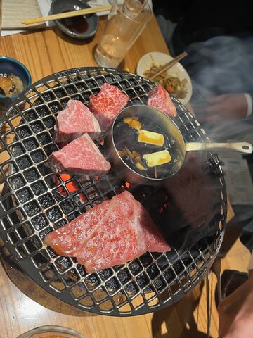写真9 肉を焼く!