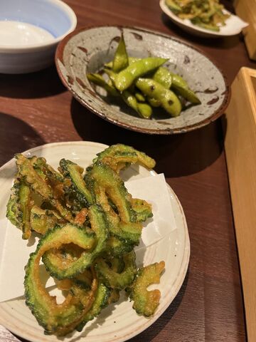 写真3 ゴーヤチップス、枝豆