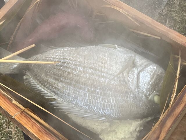 写真17 鯛蒸し完成!