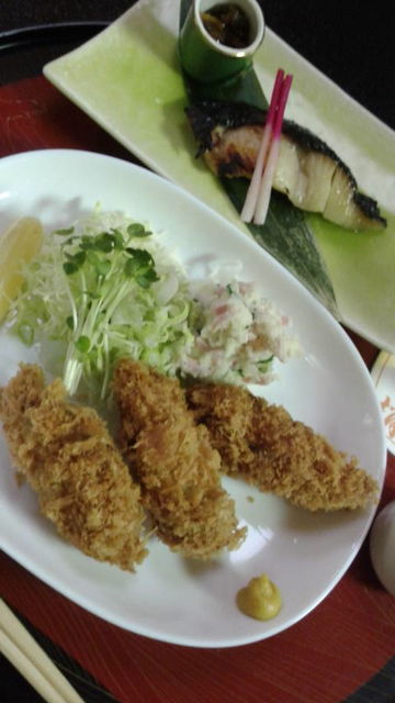(27)カキフライ、焼き魚