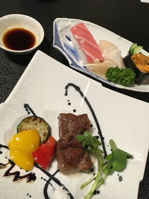写真5 寿司と肉