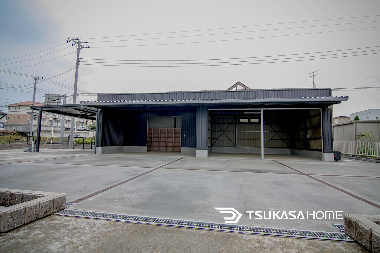 かっこいガレージ 倉庫 千葉県成田市久住 かっこいいデザイン車庫ガレージ 倉庫 ガレージハウス施工例