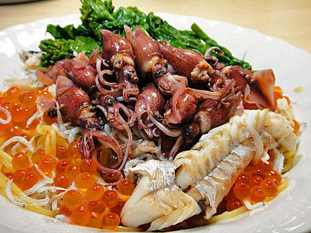 ホタルイカのプッタネスカ・スパゲティ