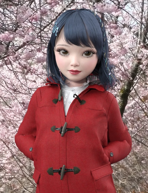 ★Brigitte Duffle Coat 桜-min