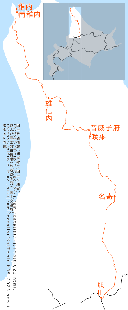 その2で訪れる主な場所の地図