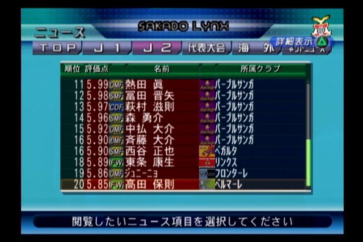 サカつくプレイ日記 サカつく04プレイ日記r001 1年目