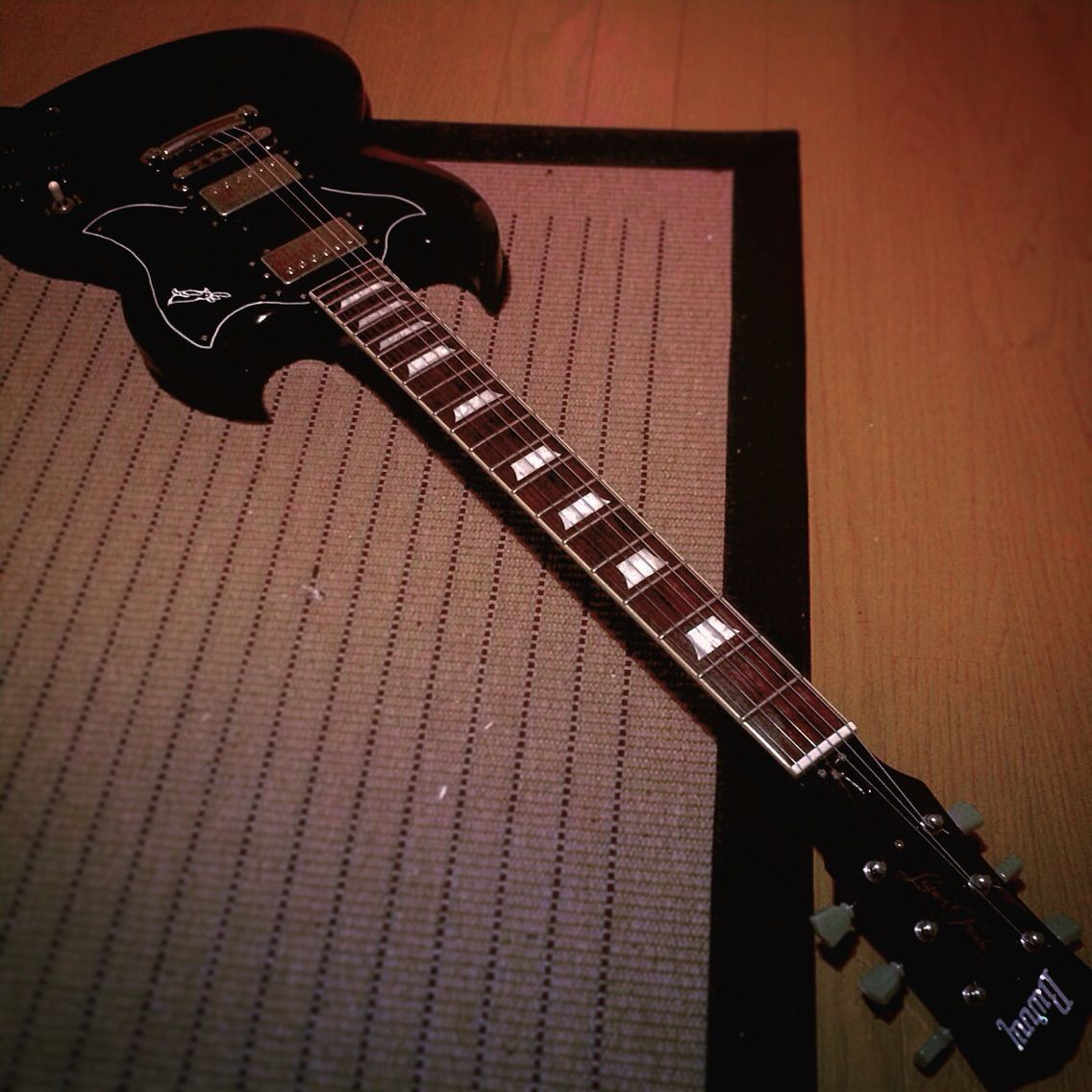 Burny (Fernandes) SGモデル ブラック スモールピックガード B・W[Small-Guard SG] : まつしまストア