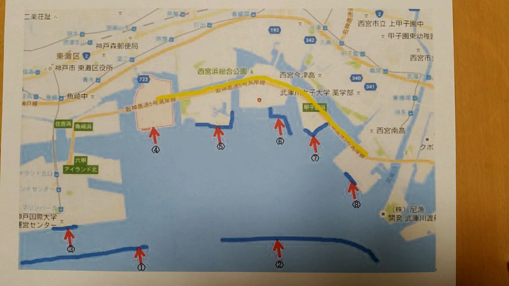 シーズンイン直前に 阪神間湾奥ポイントを確認 紙風船の 釣るか釣られるか