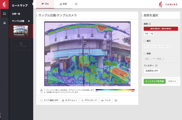 ヒートマップ店舗