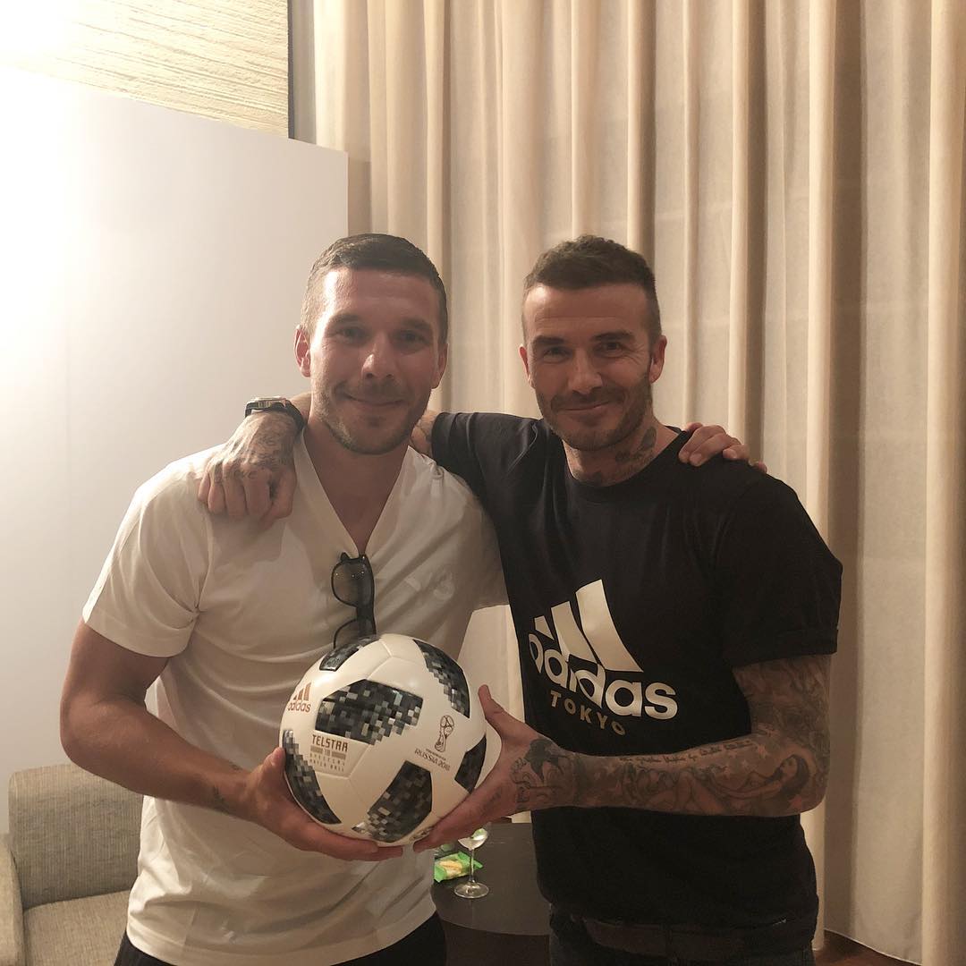 デビッド ベッカムとルーカス ポドルスキ メンズセレブファッションニュース デビッド ベッカムとルーカス ポドルスキ メンズセレブファッションニュース