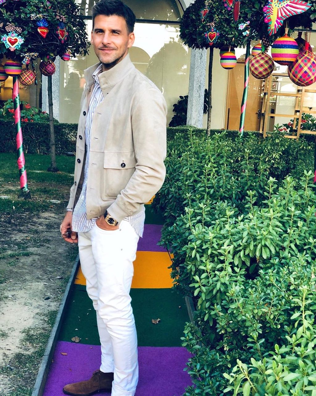 白デニム メンズセレブファッションニュース