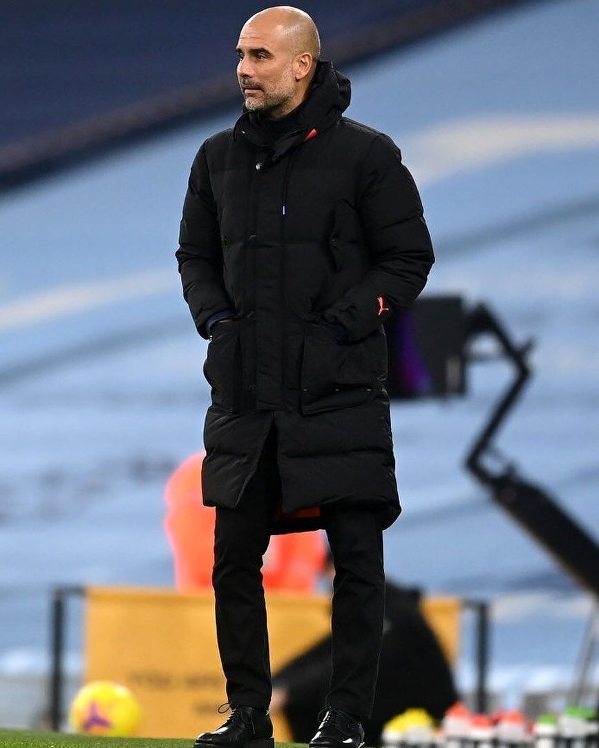 プーマのダウンコートを着るジョゼップ グアルディオラ メンズセレブファッションニュース