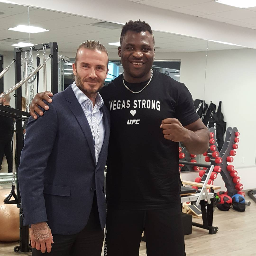 Ufcファイター フランシス ガヌーとデビッド ベッカム メンズセレブファッションニュース Ufcファイター フランシス ガヌーとデビッド ベッカム メンズセレブファッションニュース