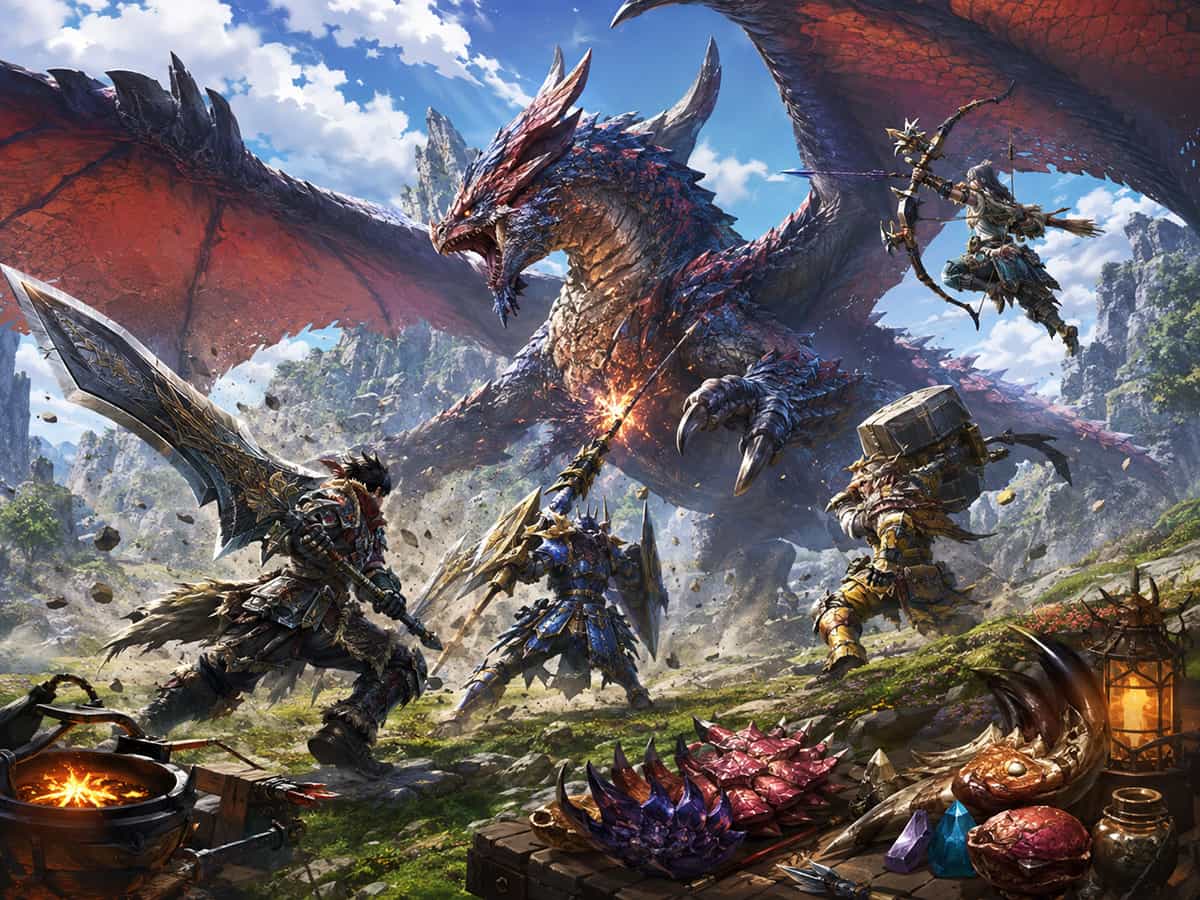 モンスターハンターで仲間と共に敵に挑む
