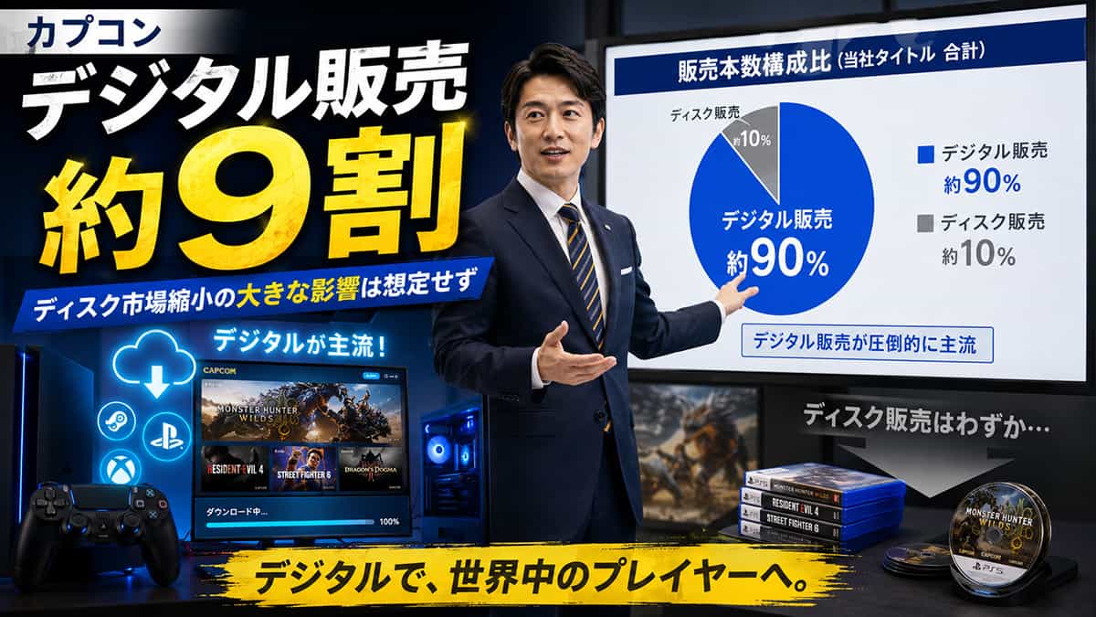 カプコン「デジタル販売が約9割」