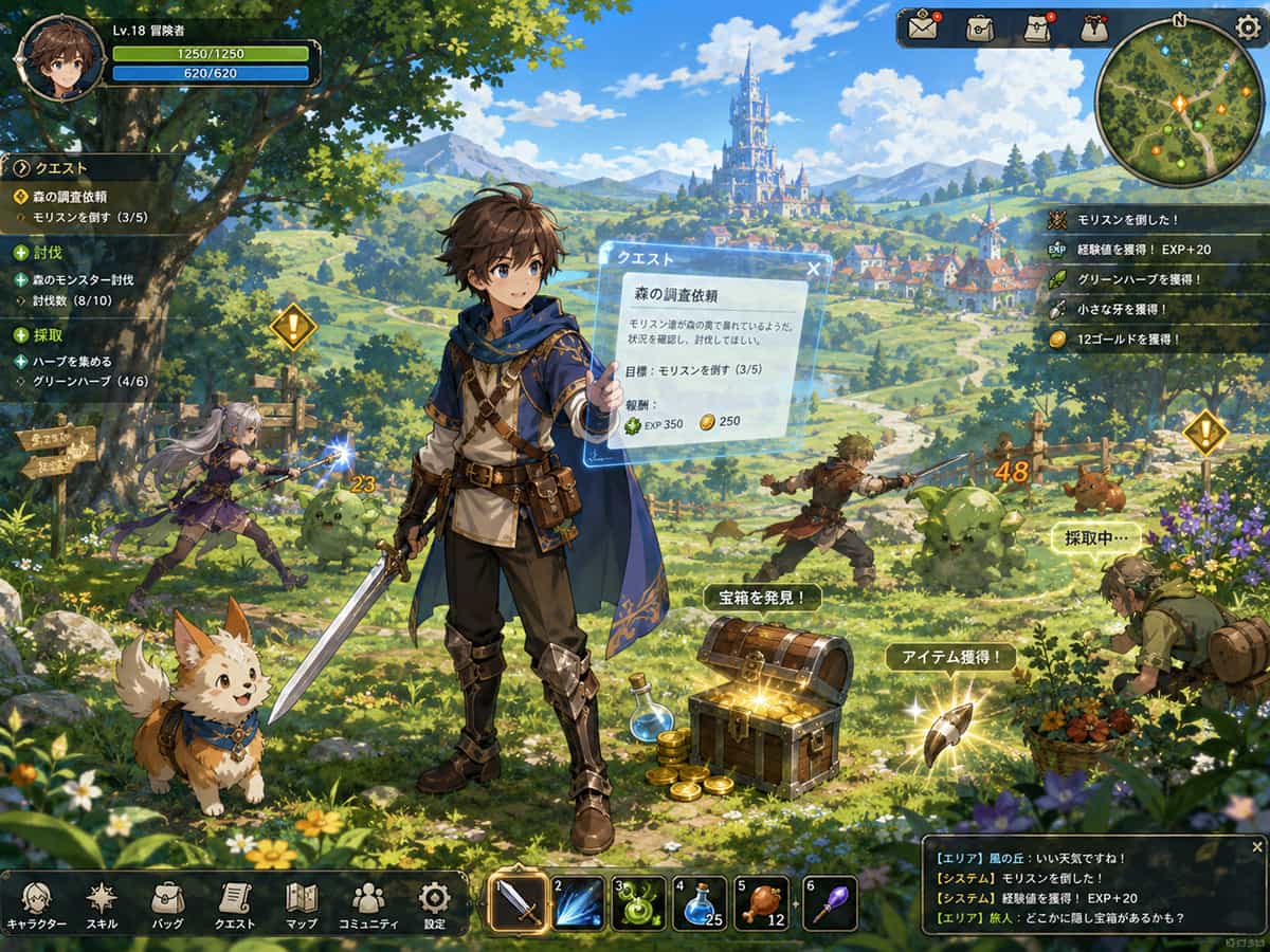 MMOの世界をプレイする人々