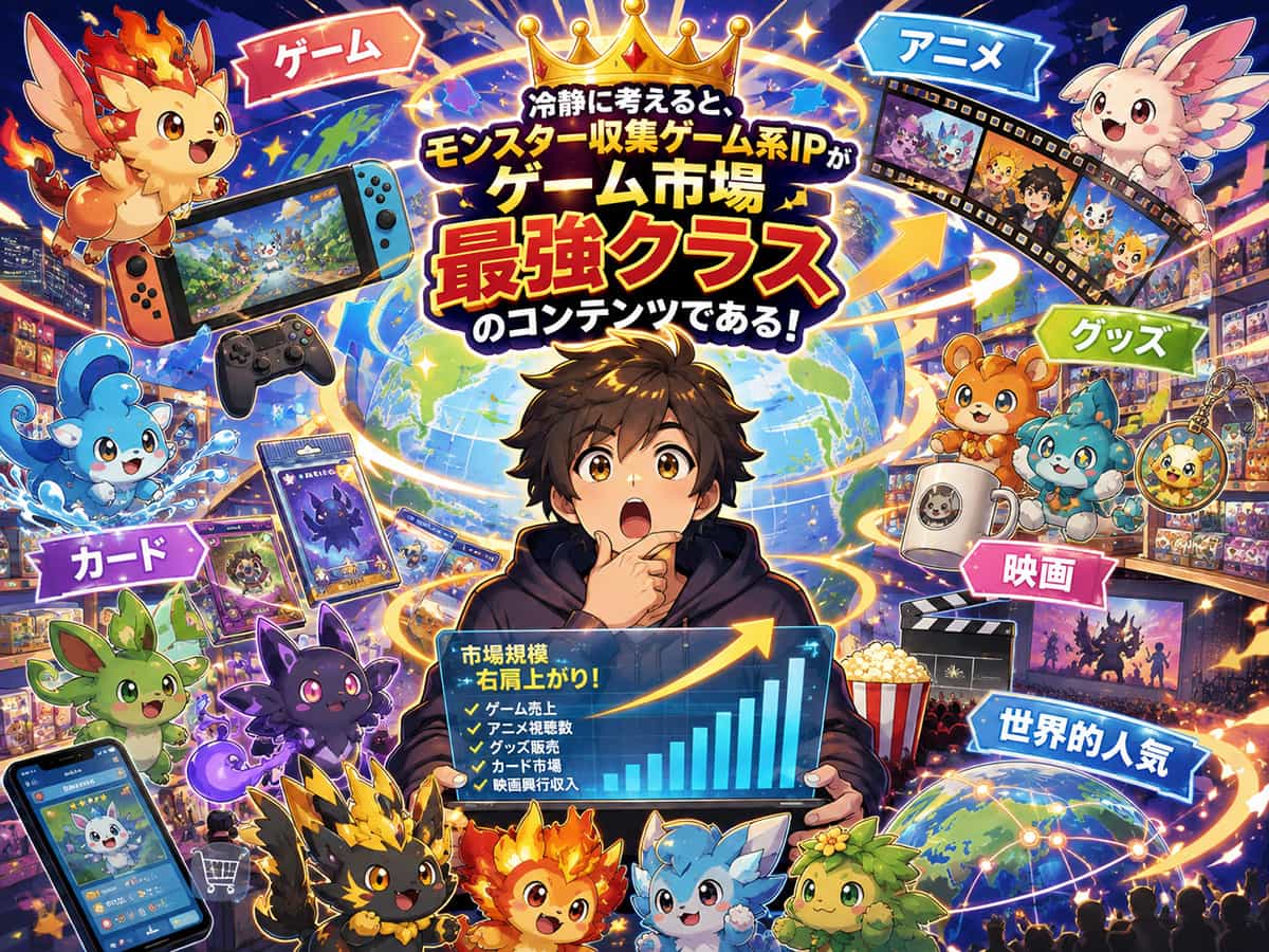 モンスター収集ゲーム系IPがゲーム市場最強のクラスのコンテンツである!