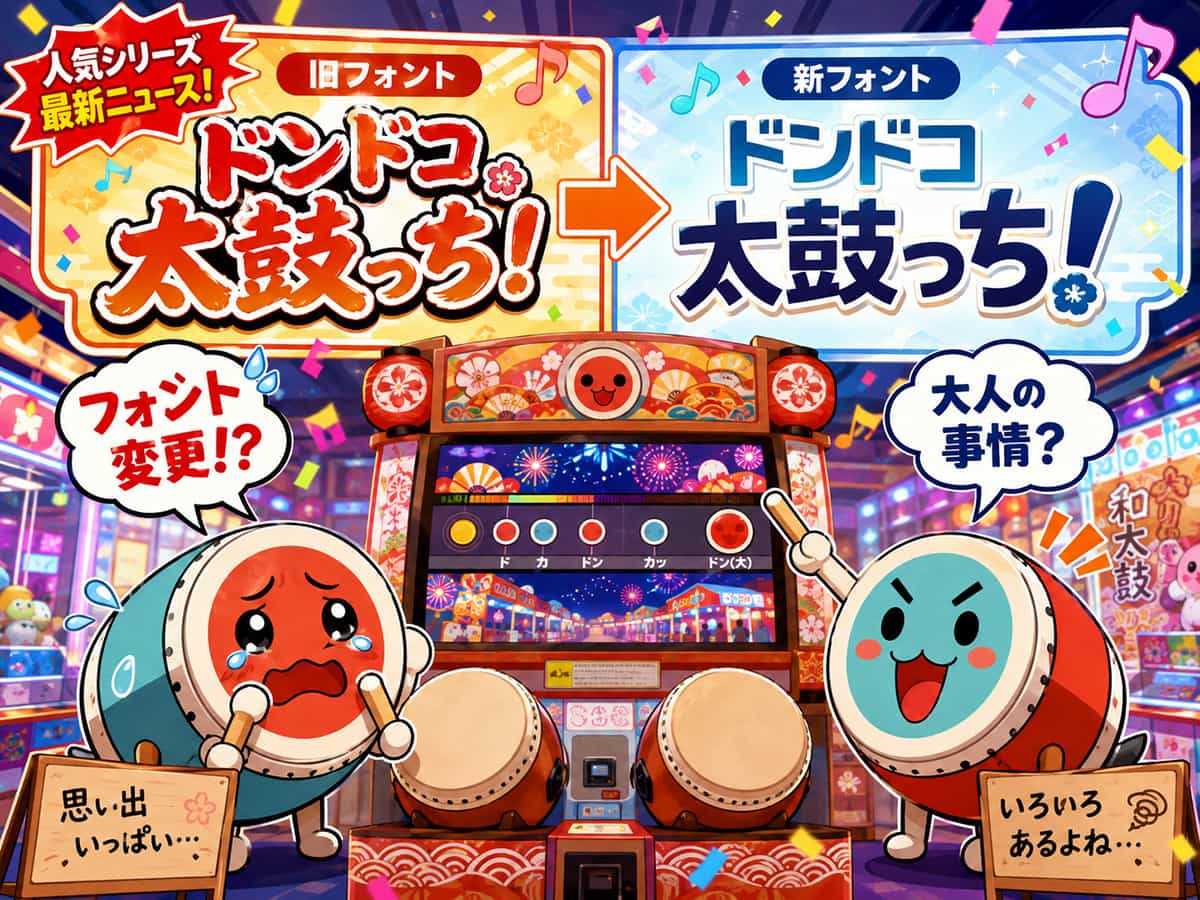 太鼓の達人、使用フォントが変更に