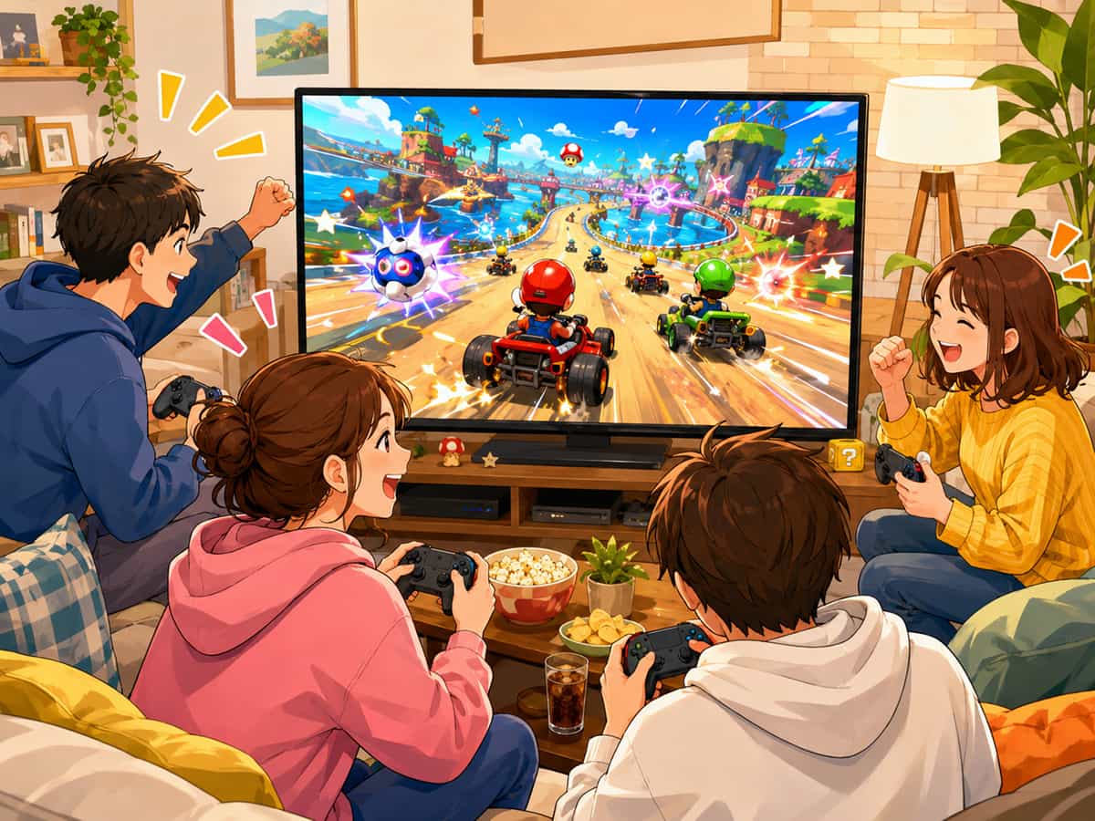 マリオカートワールドを遊ぶ人々