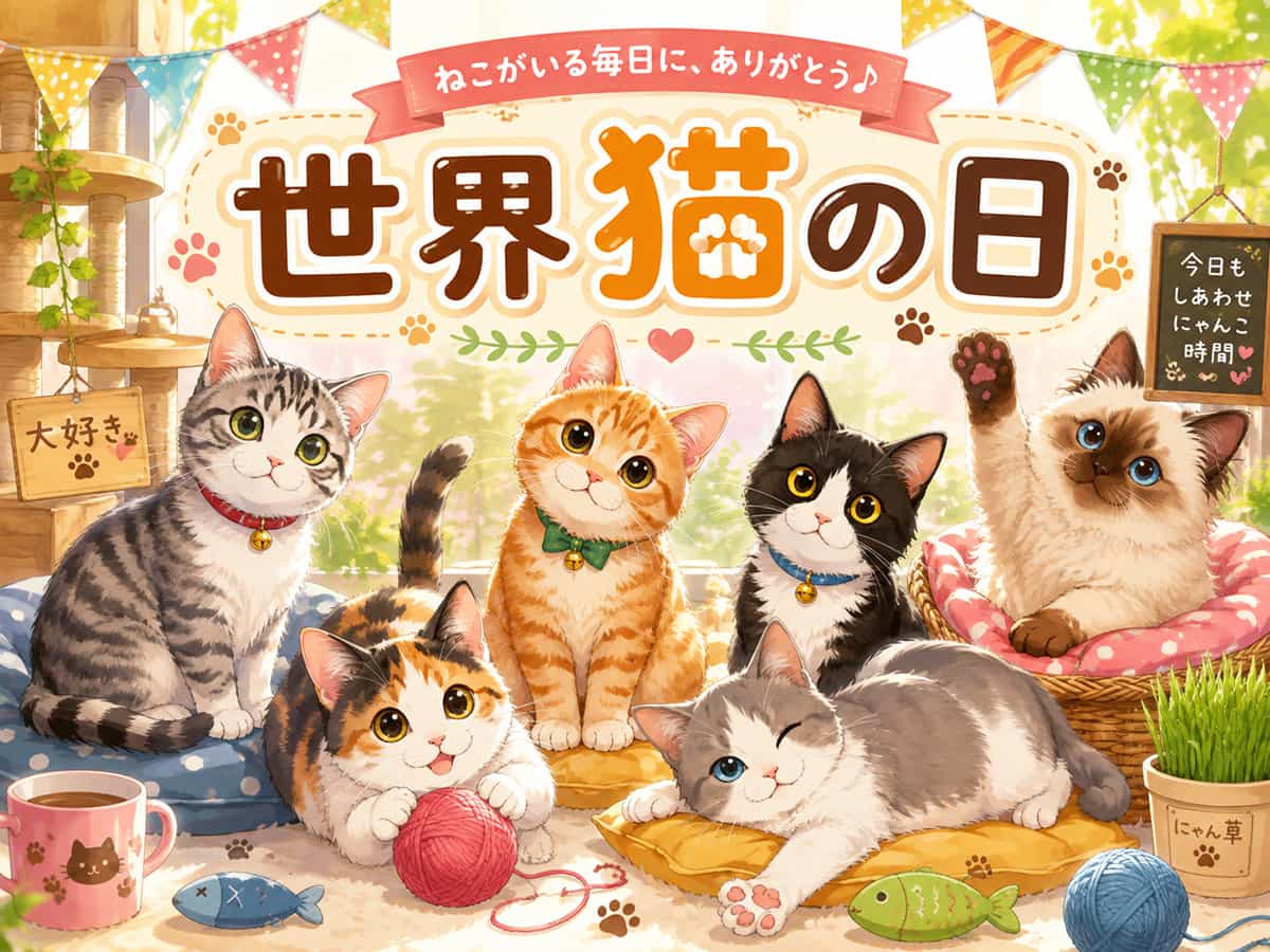 世界猫の日、猫達が集合