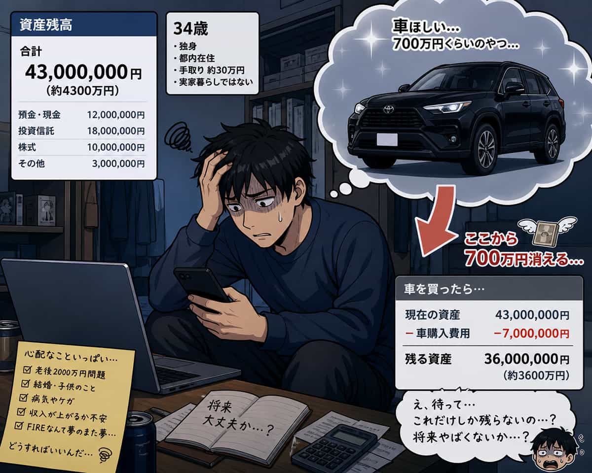 34歳で資産4300万円ぐらいしかないんだが