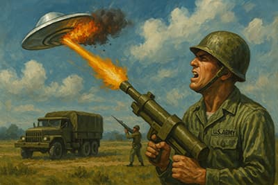 米軍がうっかりUFOを撃ち落としてしまう
