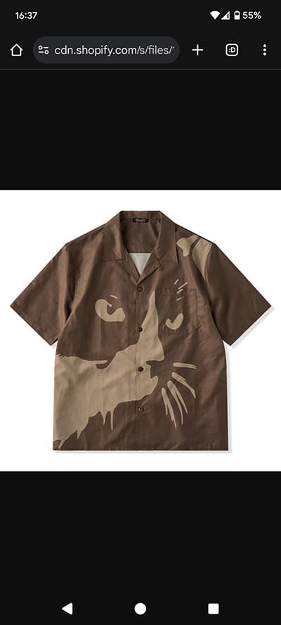 猫柄のアロハシャツ