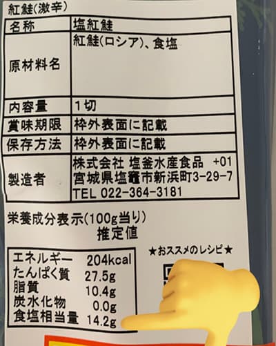 塩分が多い弁当