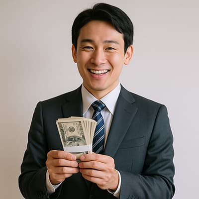 僕氏、月給50万円達成！